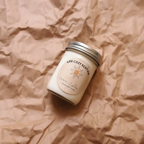 Caramel Coffee 7oz Soy Wax Candle - Picture 2 of 3